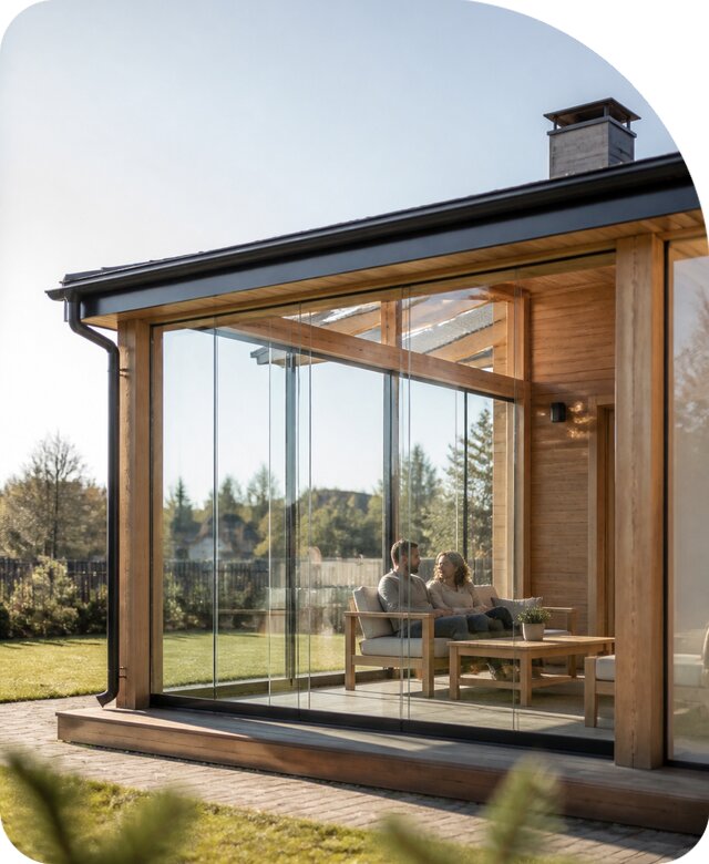 Застекленная веранда в Благовещенске под ключ по цене от 457065 р. | РадиДОМА-Бгн